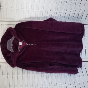 PINK by VS burgundy 1/2 ip zip long sleeve teddy woman sweater M/170/96A